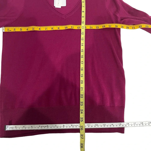 Trina Turk Long Sleeve V Neck Merino Wool Sweater Pink Women’s Size Small NWT - Picture 11 of 11